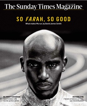 The Sunday Times magazine cover story, 28th July, 2013: Mo Farah - The Leader of the Pack